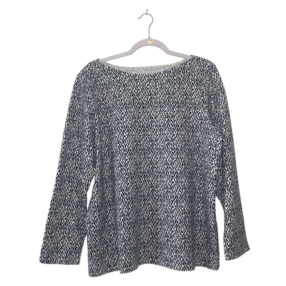 6. NWT Rafaella Navy & White Peacoat Long Sleeve Top (XL)